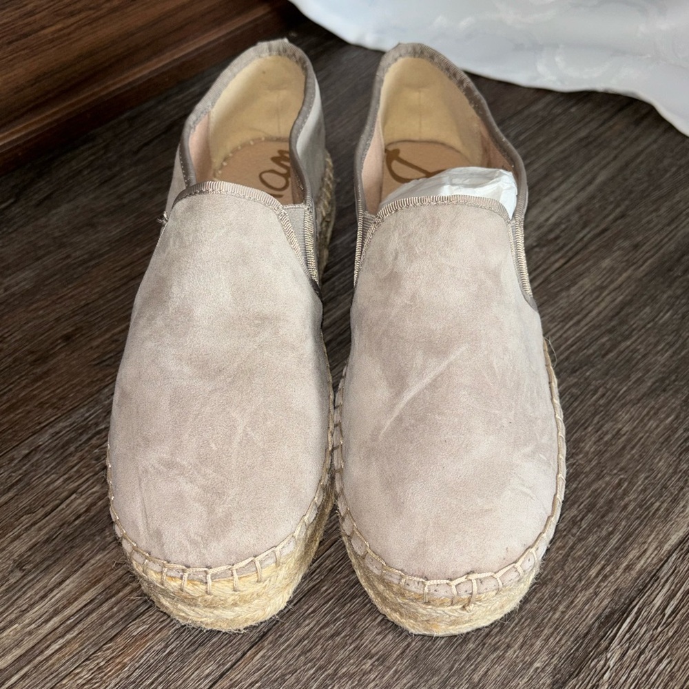 Sam Edelman 8.5  Beige Espadrille Slip-On Shoes